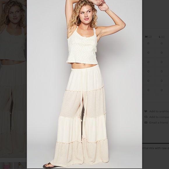 POL Cream Wide Leg Pants - Picture 4 of 10